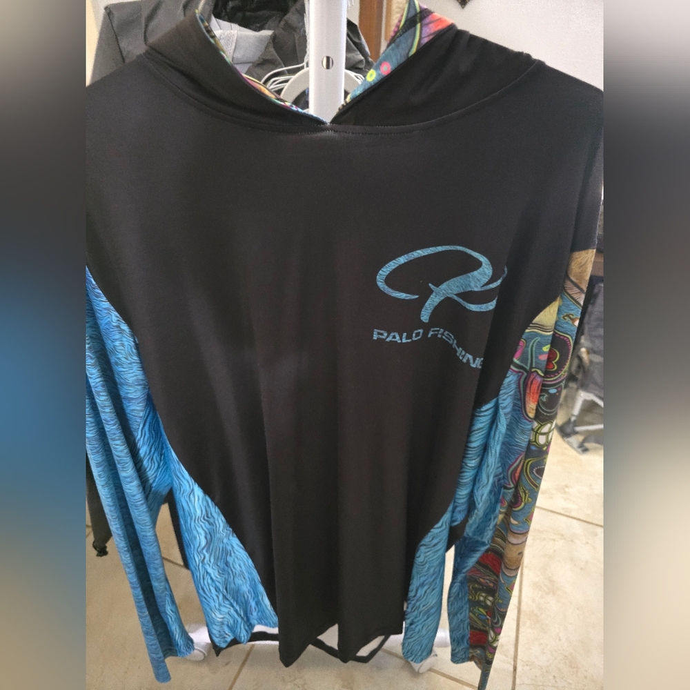 Palo Fishing Black and Blue Hoodie